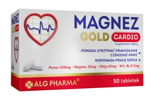 ALG PHARMA Alg Pharma Magnez Gold Cardio 50tabs Gratis Atrakcyjna oferta - Witaminy i minerały dla sportowców - miniaturka - grafika 2