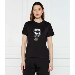 Karl Lagerfeld T-shirt IKON SKETCH Regular Fit - Koszulki i topy damskie - miniaturka - grafika 1