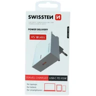 Akcesoria do tabletów i e-booków - SWISSTEN Zasilacz PD 3.0 45 W biały 22050400 - miniaturka - grafika 1