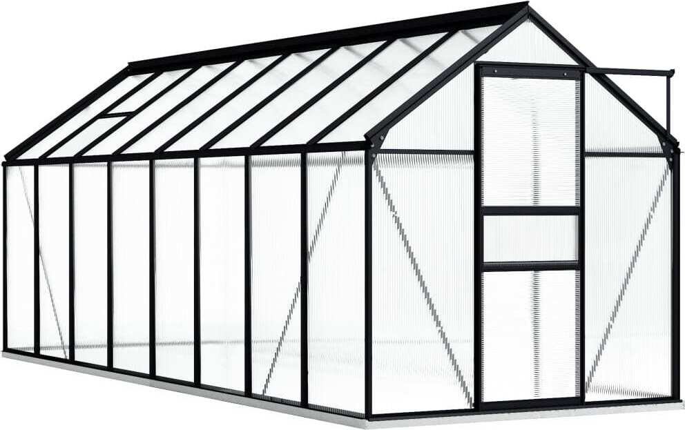 Szklarnia z fundamentem aluminiowym w kolorze antracytowym 9,31 m²