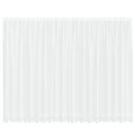 Zasłony - vidaXL Zasłony z zasłonami Kwiatowy Biały 500 x 220 cm Poliester - miniaturka - grafika 1