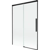 Parawany nawannowe - Mexen Rox parawan nawannowy 2-skrzydłowy rozsuwany 120 x 150 cm, transparent, czarny - 8C9-120-001-70-00 - miniaturka - grafika 1