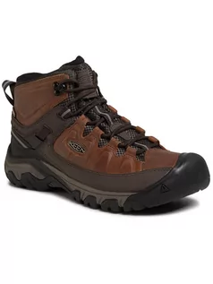 Buty trekkingowe męskie - Keen Trekkingi Targhee III Mid Wp 1023030 Brązowy - grafika 1