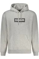 Bluzy męskie - SZARY BLUZA MĘSKA NAPAPIJRI BEZ ZAMKU - Napapijri - miniaturka - grafika 1