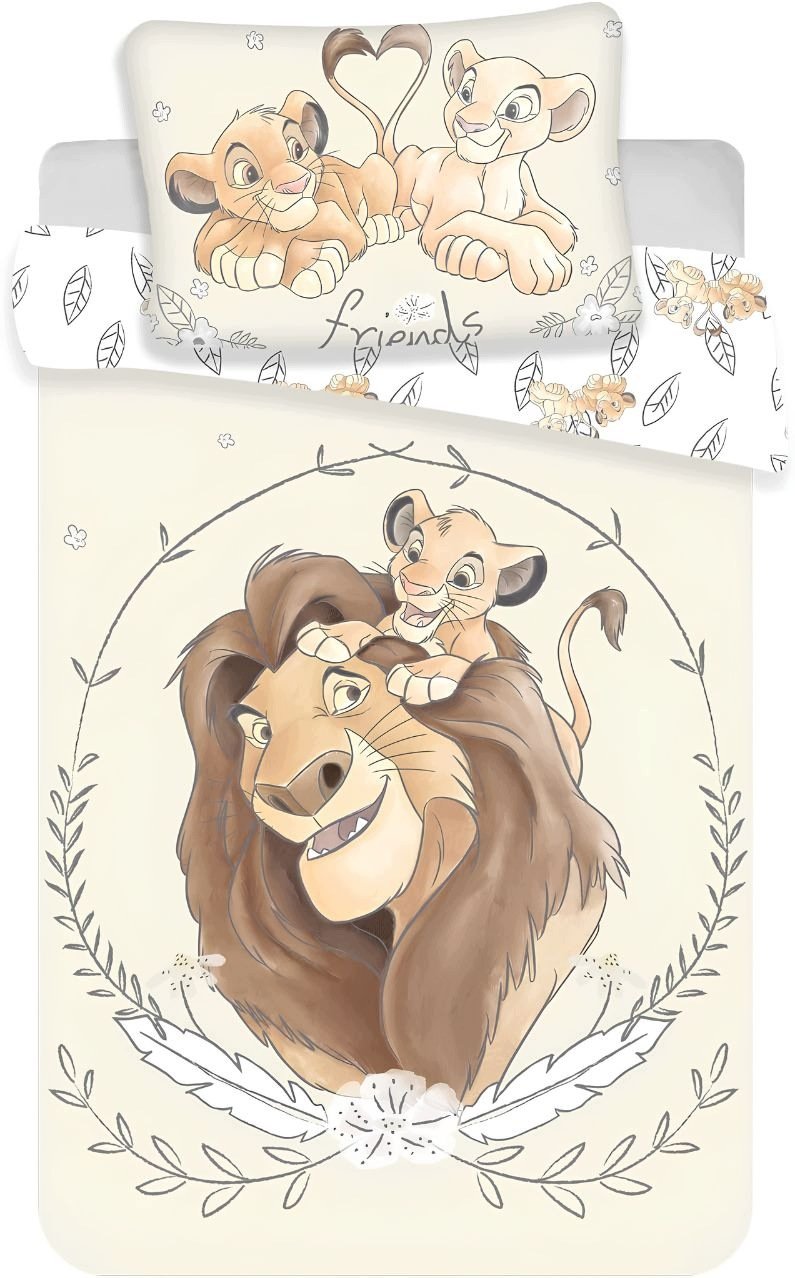 Pościel Dziecięca Simba I Mufasa 100X135 CM 40X60 CM 100% Bawełna