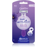 Depilacja - Wilkinson My Intuition Quattro Smooth Violet Bloom jednorazowe maszynki do golenia dla kobiet 3szt - miniaturka - grafika 1