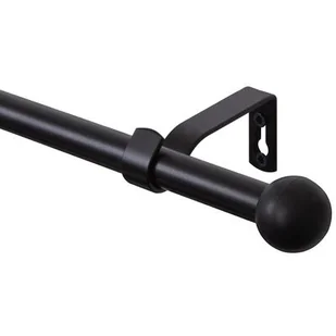 Karnisz pojedynczy Base I 200 cm 16 mm kula czarny mat - Karnisze - miniaturka - grafika 1