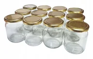 Pojemniki kuchenne - Słoik Szklany Słoiki Szklane 540Ml 12Szt Zakrętki Złote Z54 - miniaturka - grafika 1