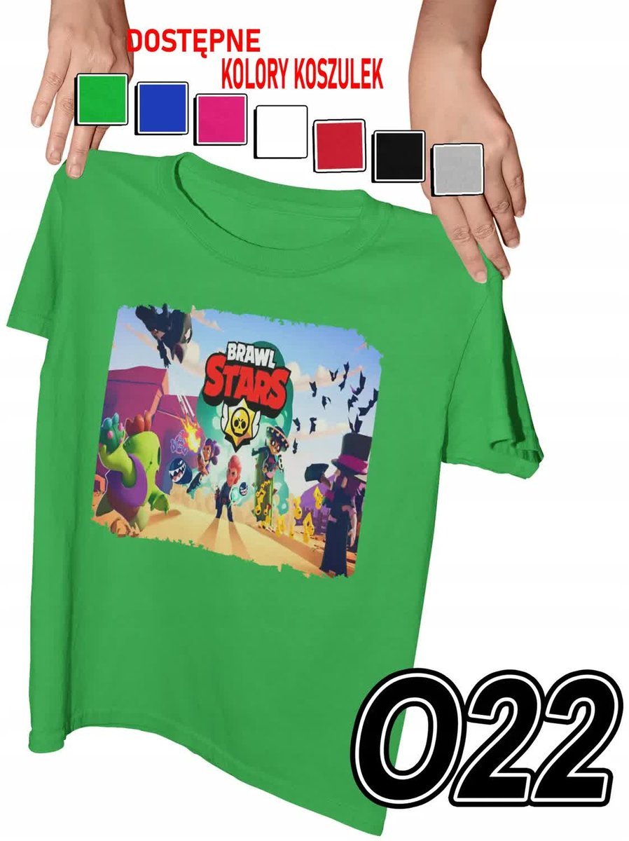 Koszulka Dziecięca Z Nadrukiem Znane Gry Braul Stars Różne - L 146-152