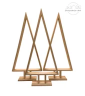 Ozdoby bożonarodzeniowe - 3 SZTUKI Choinka drewniana baza do ozdabiania wysokość 36cm BOŻE NARODZENIE - miniaturka - grafika 1