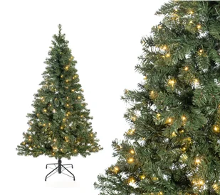 Wiecznie zielona sztuczna choinka sosna oxford z diodami LED zielona 180 cm - Choinki - miniaturka - grafika 1