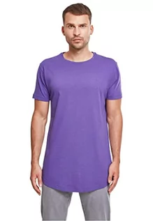 Koszulki męskie - Urban Classics Męski T-shirt Shaped Long Tee jednokolorowy, długi krój koszulka męska, dostępna w wielu różnych kolorach, rozmiary XS-5XL, Ultrafiolet, XXL - grafika 1