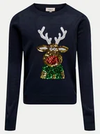 Swetry dla chłopców - Kids ONLY Sweter Xmas 15331289 Granatowy Relaxed Fit - miniaturka - grafika 1