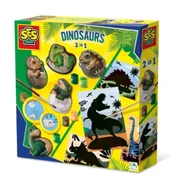 Zabawki kreatywne - Odlewy gipsowe dinozaury 2w1 - SES - miniaturka - grafika 1