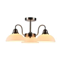 Lampy sufitowe - Żyrandol Kalista 3C E14 srebrny/biały - miniaturka - grafika 1