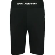 Spodnie i spodenki dla dziewczynek - Karl Lagerfeld Kids Spodenki kolarzówki | Slim Fit - miniaturka - grafika 1