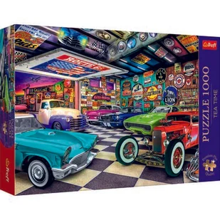 Trefl, Tea Time, Puzzle, Garaż kolekcjonera samochodów, 1000 elementów - Puzzle - miniaturka - grafika 1