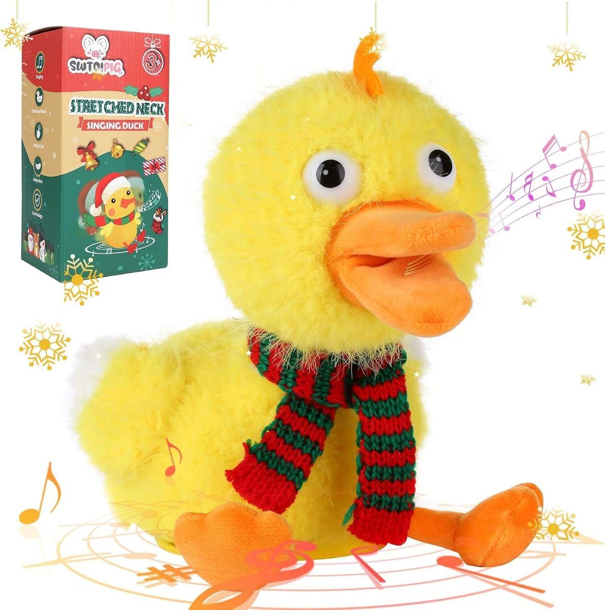 Zabawka DUCKY S1 żółty interaktywna mówiąca i tańcząca kaczka