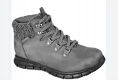 Botki damskie - Skechers Damskie Botki Sznurowane Szare 41 Ż5C - miniaturka - grafika 1