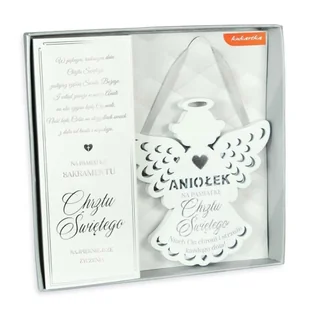 Zawieszka ANIOŁ - Chrzest Święty pamiątka chrztu - Pamiątka Pierwszej Komunii Świętej - miniaturka - grafika 2