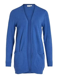 Vila Damski kardigan Viril Open L/S Knit Cardigan-Noos, lapis blue/szczegóły: ciemny melanż, XS - Swetry damskie - miniaturka - grafika 1