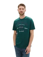 Koszulki męskie - Tom Tailor Koszulka w kolorze zielonym - miniaturka - grafika 1