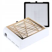 Pozostałe urządzenia kosmetyczne - Activshop, Momo J23 Profesjonalny Kasetowy Pochłaniacz Pyłu Do Paznokci 40w, Biało Złoty - miniaturka - grafika 1