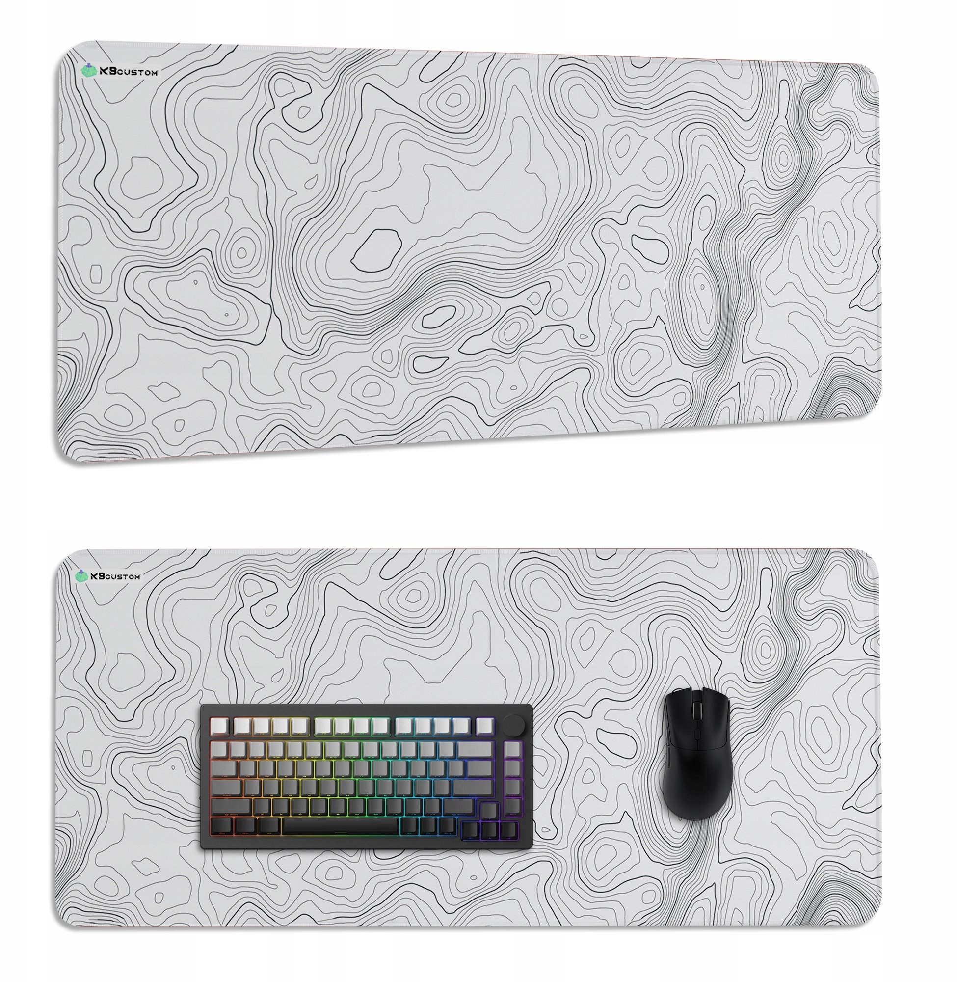 NoName Podkładka DUŻA PODKŁADKA POD MYSZKĘ MYSZ 90x40 XXXL KBcustom Dla Graczy - Faza White