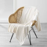 Narzuty - Douceur d'intérieur Douceur dintérieur Narzuta na łóżko FLANNEL 125 x 150 cm biała B07VK26RQ4 - miniaturka - grafika 1