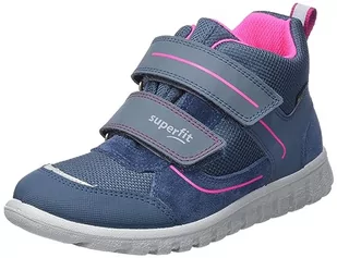 Superfit Dziewczęce Sport7 Mini Sneakersy, Niebieski, różowy 8010, 34 EU Schmal - Buty dla dziewczynek - miniaturka - grafika 1