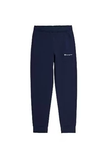 Spodnie męskie - Champion Legacy Authentic Pants-Script Logo Powerblend Fleece elastyczny kombinezon spodnie męskie, Blu Marino, L - grafika 1