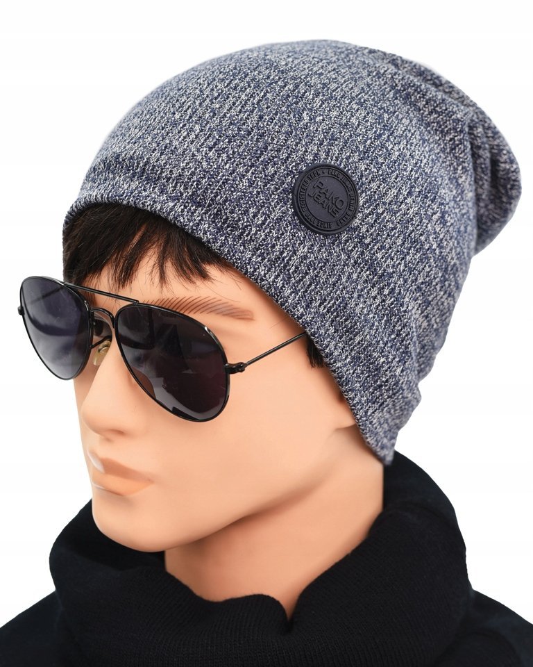 CZAPKA ZIMOWA Smerfetka Dwuwarstwowa z POLAREM Beanie GRANAT Pako Jeans