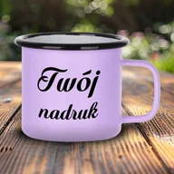 Kubki - Lawendowy kubek emaliowany z Twoim nadrukiem - miniaturka - grafika 1
