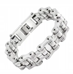 MĘSKA BRANSOLETKA ŁAŃCUCH MOTOCYKLOWY 18MM 21CM - Bransolety męskie - miniaturka - grafika 1