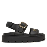 Buty dla dziewczynek - Sandały Tommy Hilfiger T3A2-33785-0326 M Czarny - miniaturka - grafika 1