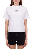 Koszulki i topy damskie - Tommy Hilfiger T-Shirt Crop Top Femme Classic Essential Koszulka Damski - miniaturka - grafika 1