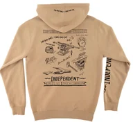 Bluzy męskie - bluza męska INDEPENDENT BRATRUD NOTEBOOK ZIP HOODED HEAVYWEIGHT SWEATSHIRT SANDSTONE - miniaturka - grafika 1