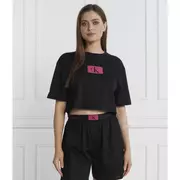 Piżamy damskie - Calvin Klein Underwear Góra od piżamy | Cropped Fit - miniaturka - grafika 1