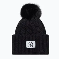 Czapki damskie - Czapka zimowa damska New Era Cable Wide New York Yankees black WYSYŁKA W 24H 30 DNI NA ZWROT - miniaturka - grafika 1