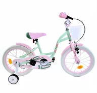 Rowery - Midex Rower Dziecięcy 16 Cali Miętowo-różowy - miniaturka - grafika 1