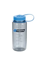 Shakery i bidony sportowe - Nalgene, Butelka, WM Gray with Blue Loop-Top Closure, szary, 500 ml - miniaturka - grafika 1