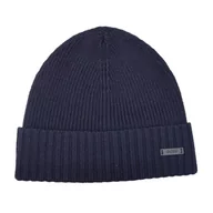 Czapki męskie - Zimowa czapka beanie Hugo Boss granatowa 50495306 - miniaturka - grafika 1