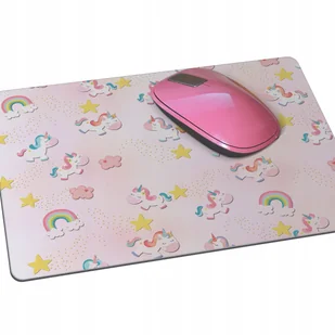 Podkładka pod mysz mousepad JEDNOROŻEC różowa - Podkładki pod mysz - miniaturka - grafika 1