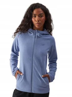 Damska bluza polarowa polar 4F z kapturem FLEF291 DENIM 32S S - Bluzy damskie - miniaturka - grafika 1