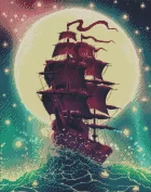 Malowanie po numerach - Diamentowa mozaika - Poprzez fale 40x50cm - Ideyka - miniaturka - grafika 1