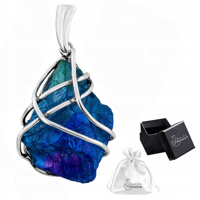 Zawieszka srebrna oksydowana pr. 925 Piryt Reko