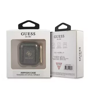 Guess GUA2UCG4GK AirPods cover czarny/black Glitter Collection - Akcesoria do słuchawek - miniaturka - grafika 4