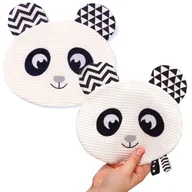 Zabawki sensoryczne - Babyono Szeleścik Sensoryczny Przytulanka Happy Panda Blink & Smile 0m+ - miniaturka - grafika 1