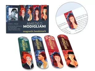 Kpl. 4 zakładek magnetycznych - A. Modigliani (CARMANI) - Dekoracje domu - miniaturka - grafika 1