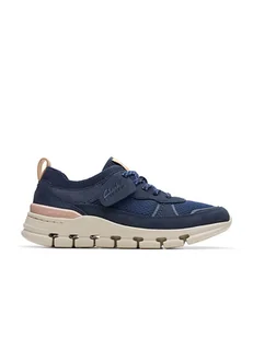 Clarks Skórzane sneakersy "Nature X Cove" w kolorze granatowym - Trampki damskie - miniaturka - grafika 1
